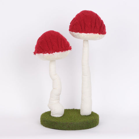 8*6.5*12.5" 2Ct. Mushroom Décor