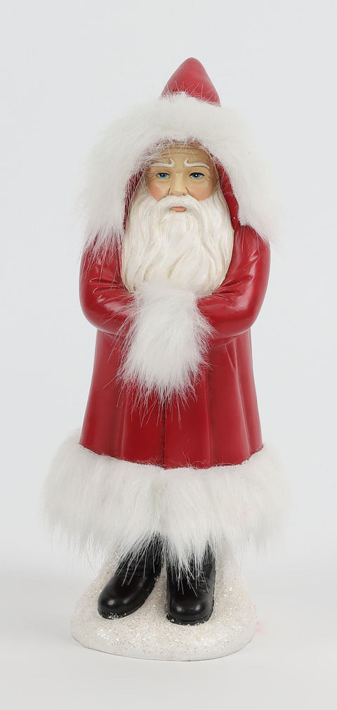Père Noël en polyrésine rouge/blanc de 11,5 pouces