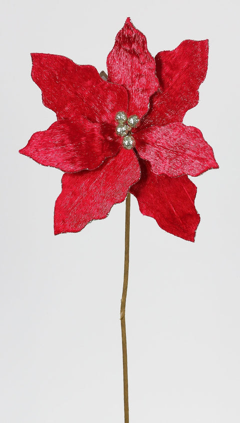 26 Inch  Red Poinsettia Stem