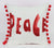 14"X14" Red/White Christmas Pillow With "Peace" Pattern