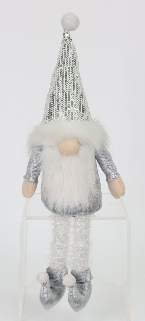 Fabric Gnome With Silver Sequin Hat