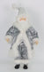 16"H Fabric Santa With Silver Dress