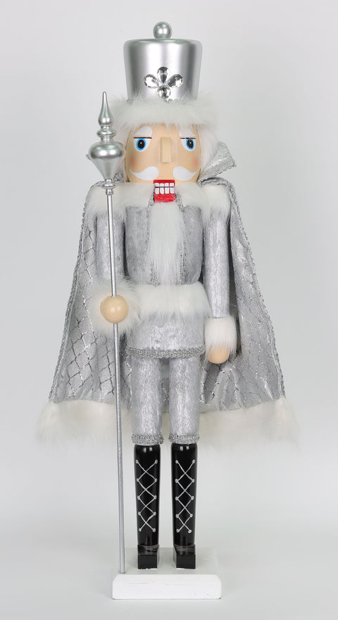 24 Inch Sliver Wooden Nutcracker