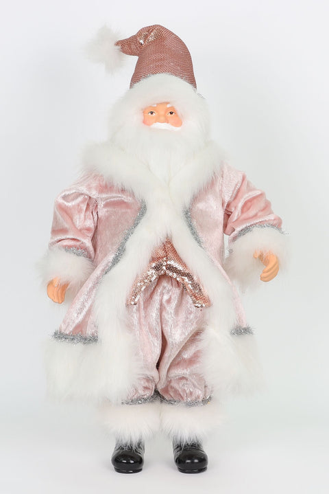 16"H Blush Fabric Santa