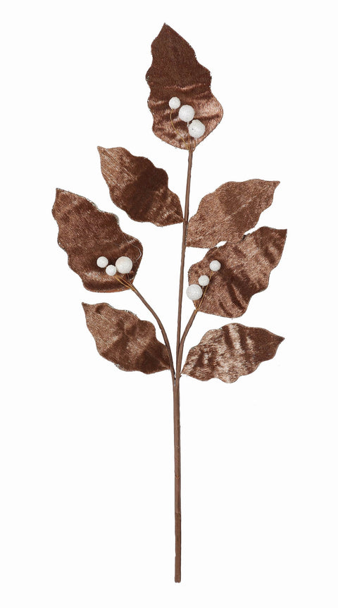 12 X 2 X 25"H Fabric Copper Leaves Pick