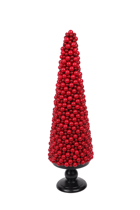 5 X 5 X 18"H Red Berries Tree Table Decor