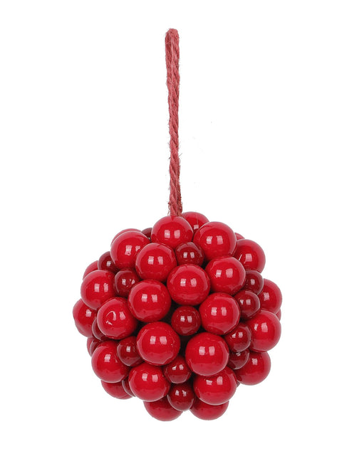 3"H Red Berries Ball Ornament