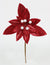 12 Inch Red Fabric Poinsettia Pick