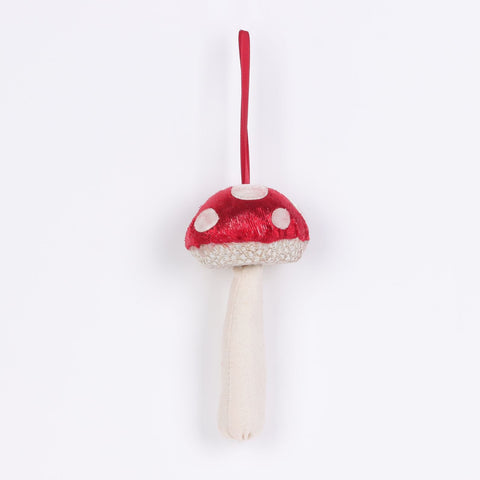 Mushroom Hanging Ornament-Red