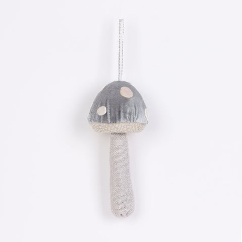 Mushroom Hanging Ornament-Silver