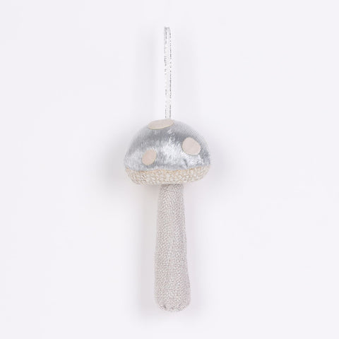 Mushroom Hanging Ornament-Silver