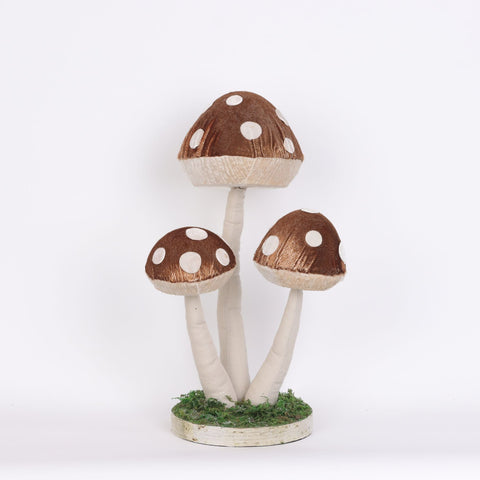 6*6*10.5" 3Ct. Mushroom Décor