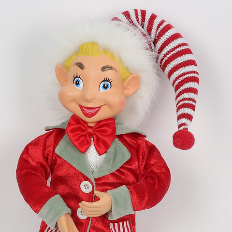 Christmas 8*5*20'' Red/Sage Elf Décor