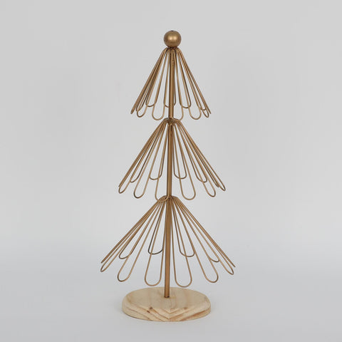 CHRISTMAS 6X13IN GOLD TREE DÉCOR