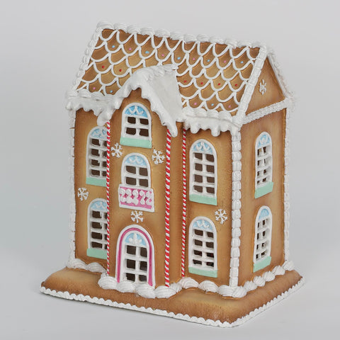 Christmas Candyland Theme Gingerbread House Tabletop Décor with LED Light