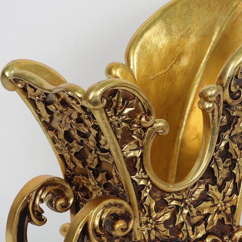 Christmas 13.75X7.25X12 Inch Gold Sledge Décor