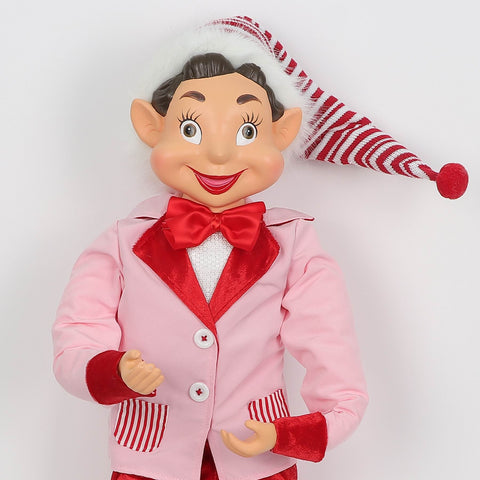 Christmas 10*6*28'' Pink/Red Elf Décor
