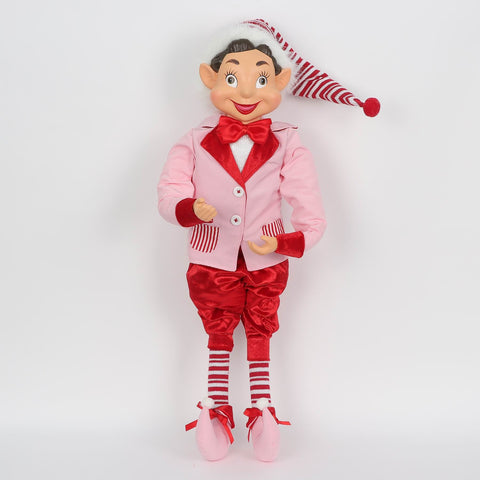 Christmas 10*6*28'' Pink/Red Elf Décor