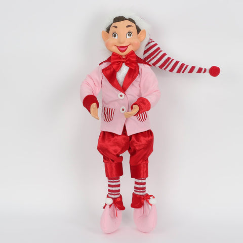 Christmas 8*5*20'' Pink/Red Elf Décor
