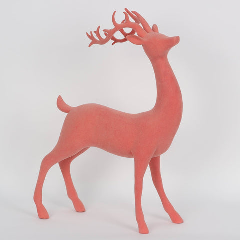 Christmas Pink Standing Deer – Table Top Décor & Holiday Gift