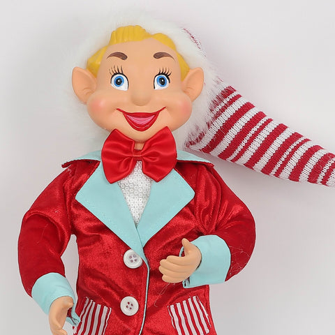 Christmas 8*5*20'' Blue/Red Elf Décor