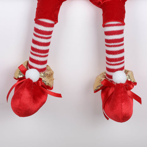 Christmas 10*6*28'' Red/Gold Elf Décor
