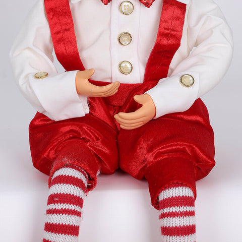 Christmas 8*5*20'' Red/Gold Elf Décor