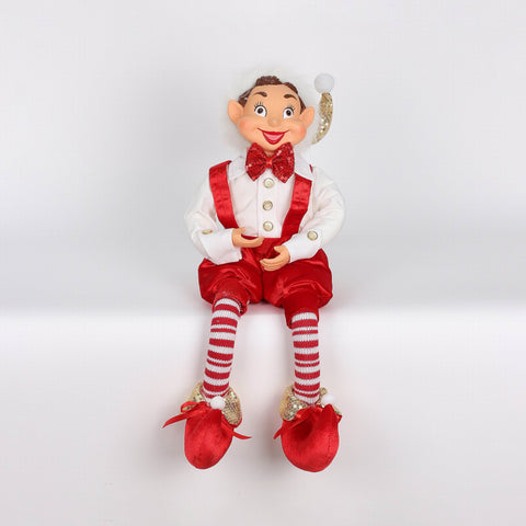 Christmas 8*5*20'' Red/Gold Elf Décor