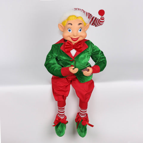 Christmas 10*6*28'' Red/Green Elf Décor