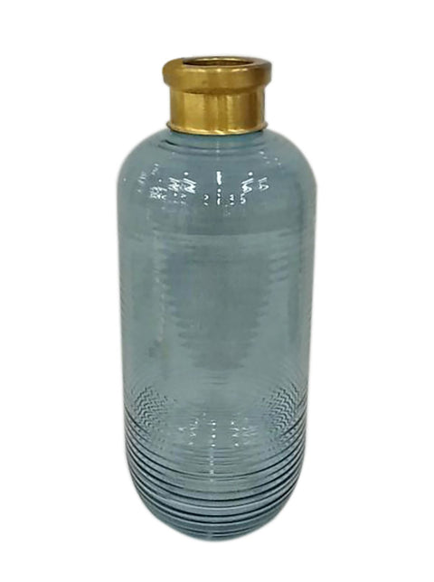 5.75''x14'' Blue glass vase