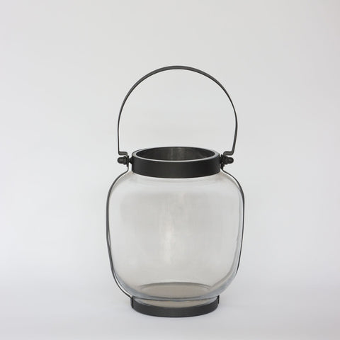 6.5X8In Metal&Glass Candle Holder