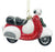 3"H Plastic Motorcycle Ornament
