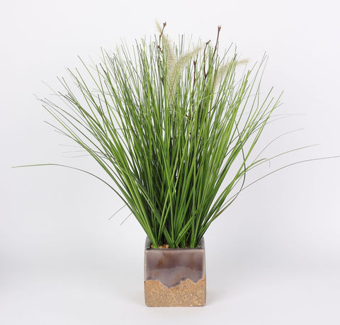 3.625*3.625*17''Greenery With Pot Décor