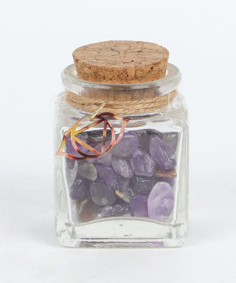 Table décor Small Jar With Hexagon/Triangle Shape Pendant 1.625"X1.625"X2.25"