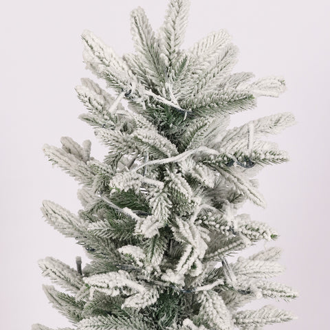 CHRISTMAS 13'' green/snow 2.5FT 76cm PE flocked tree w/LED light