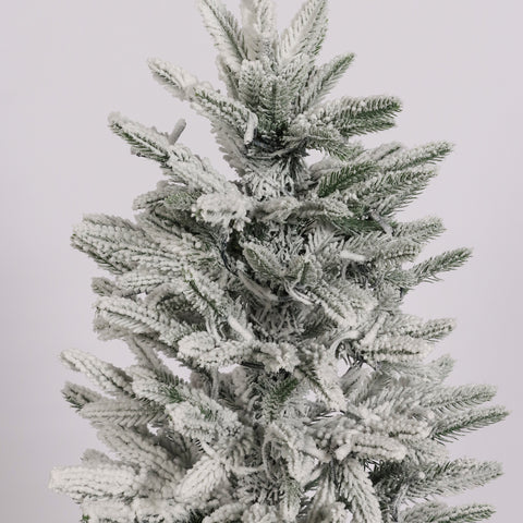 CHRISTMAS 14'' green/snow 3FT 91cm PE flocked tree w/LED light