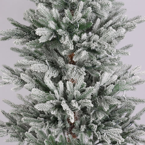 Christmas 43'' Green/Snow 6 Ft/180Cm Frost Tree W/ Metal Base And 180 Warm White Led, Csa Transformer