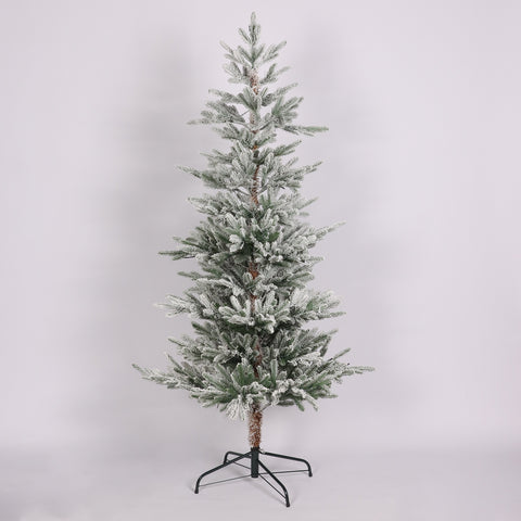 Christmas 43'' Green/Snow 6 Ft/180Cm Frost Tree W/ Metal Base And 180 Warm White Led, Csa Transformer