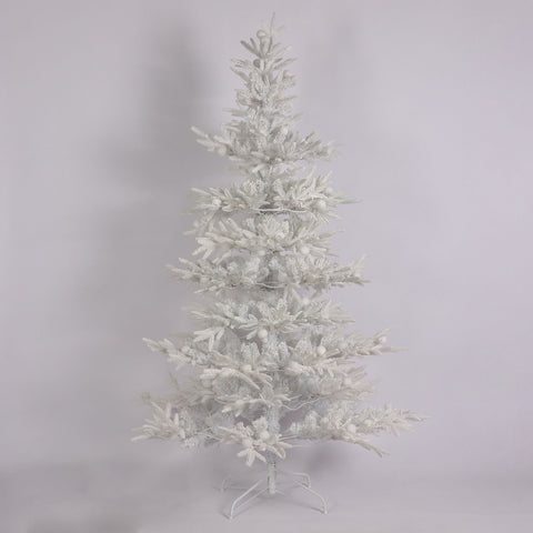 CHRISTMAS 57'' white/snow 7ft luxury white w/ frost PE tree, w/ 420LED CSA transformer