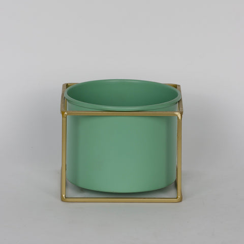 4.75''*4.75''*4'' Metal Vase Décor