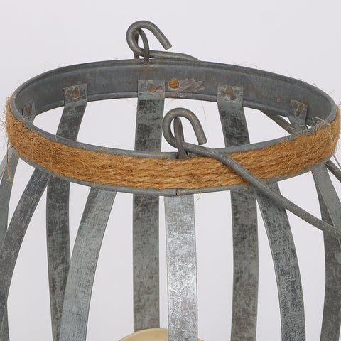 6.75*6.75*8''Metal Lantern W/Candle Hldr
