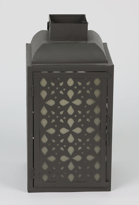 7.25"X7.25"X14.5"Metal Lantern Décor