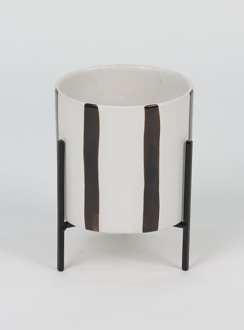 Ceramic Pot Décor 4.5"L x6.375"H