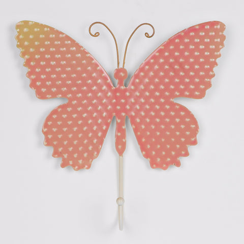 10*2.25*10''Pink Metal Butterfly Décor