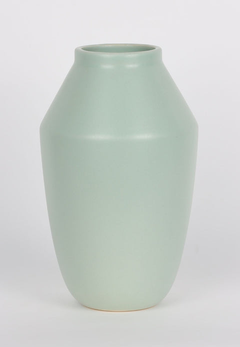 4.75X4.75X8.25" Nordic Frosted Green Vase Decoration