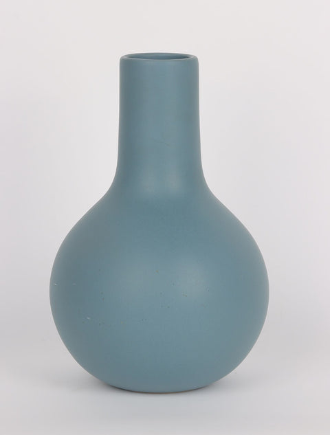 6X6X9" 
Frosted Blue Vase Decoration