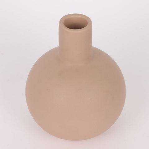 Matt Pink Floral Vase Décor 4"W X4"L X5.25"H
