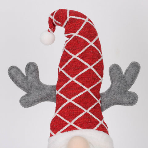 8.5*5*30‘’ Gnome Wearing Hat W/Antlers