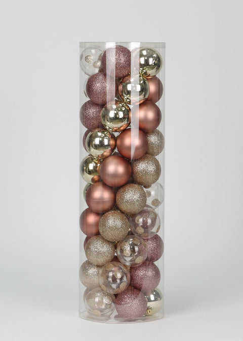 CHRISTMAS 50CT BLUSH/CHAMPAGNE SHATTERPROOF