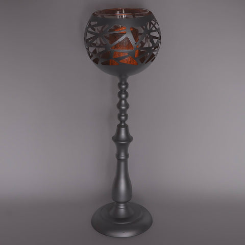7.75*24.5'' Silver Candle Holder